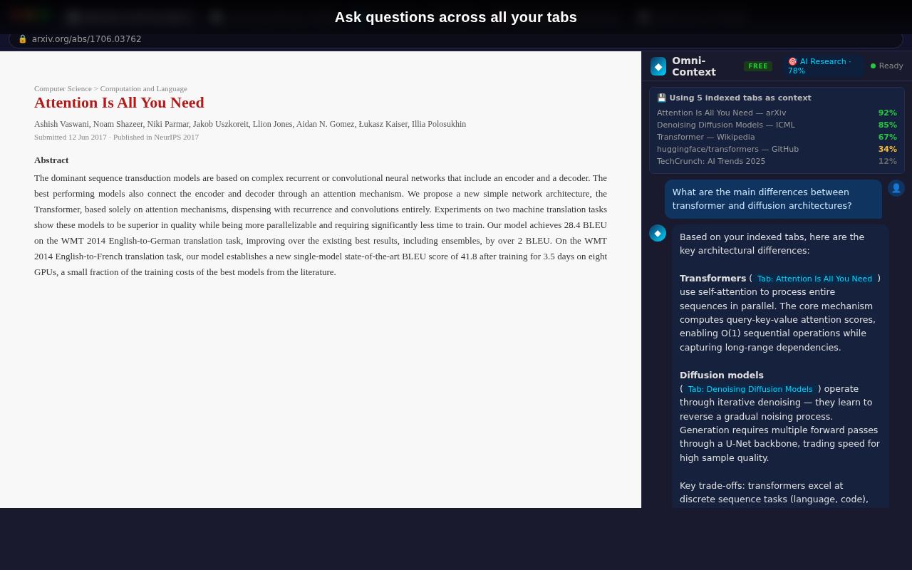 Omni-Context side panel screenshot showing sourced answers